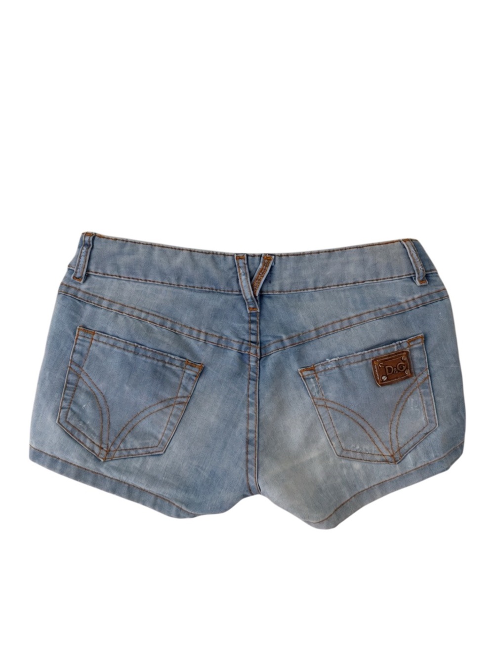 Authentic Dolce & Gabbana Vintage Y2K Low Rise Denim Shorts Size 25 (XXS) - Picture 2 of 9